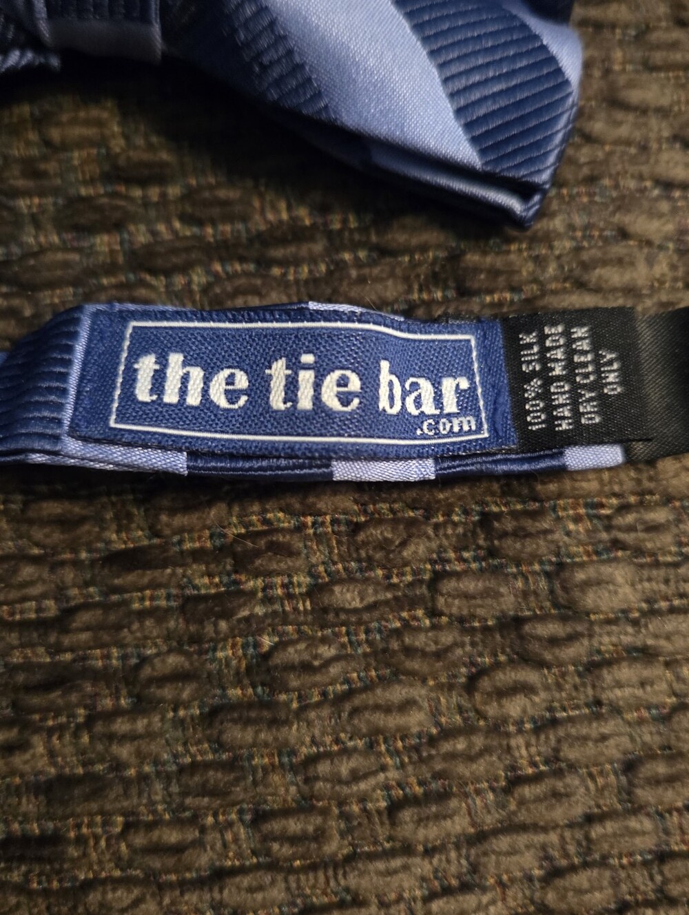 The Tie Bar Navy and Light Blue Silk Tie